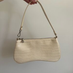 JW PEI Eva Shoulder Handbag - Ivory Croc